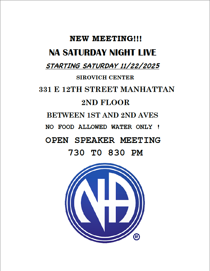 New SNL NA Meeting Saturdays